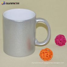 11oz Sublimation Ceramic Golden / Silver Mug avec poignée